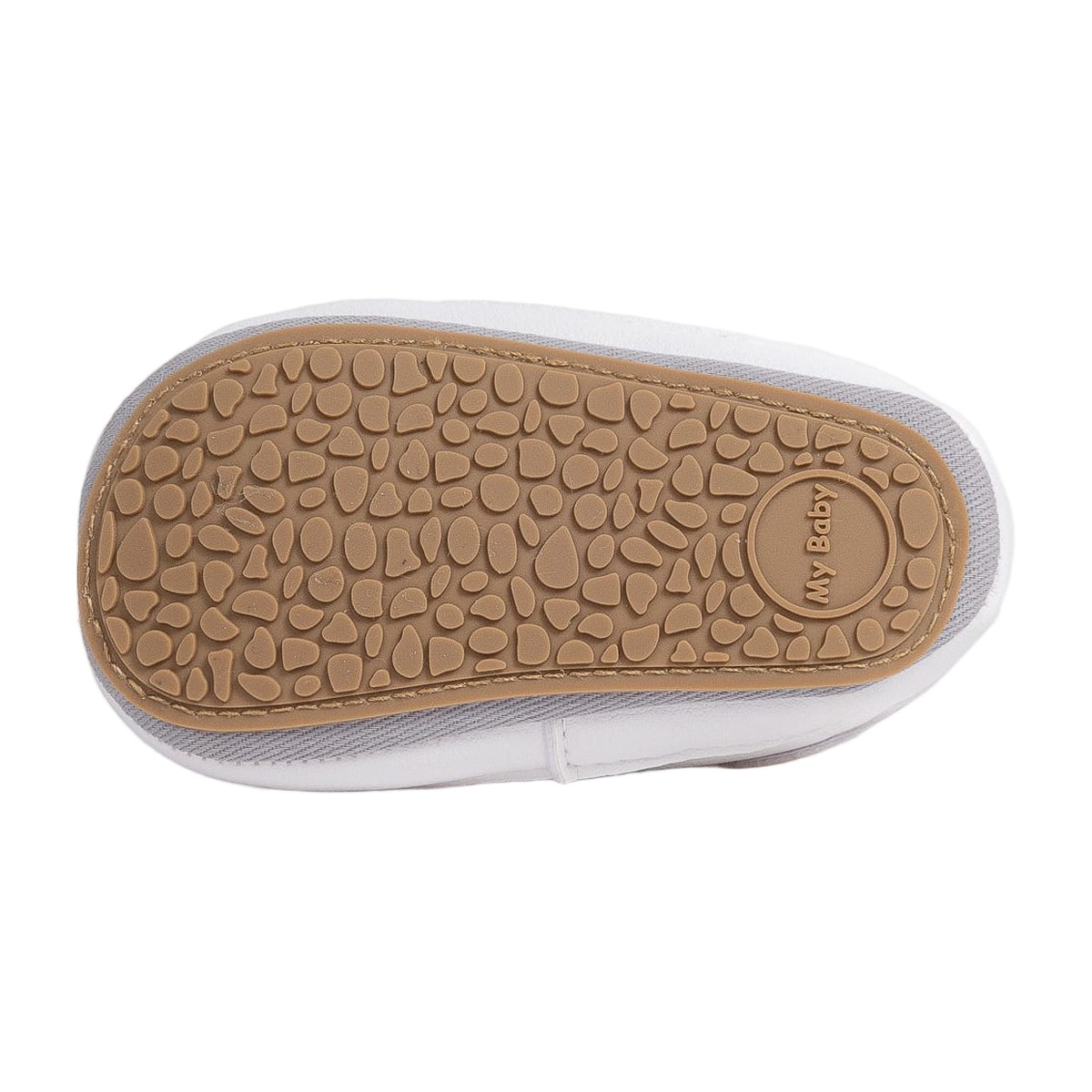 Zapatillas blancas para bebé con suela antideslizante