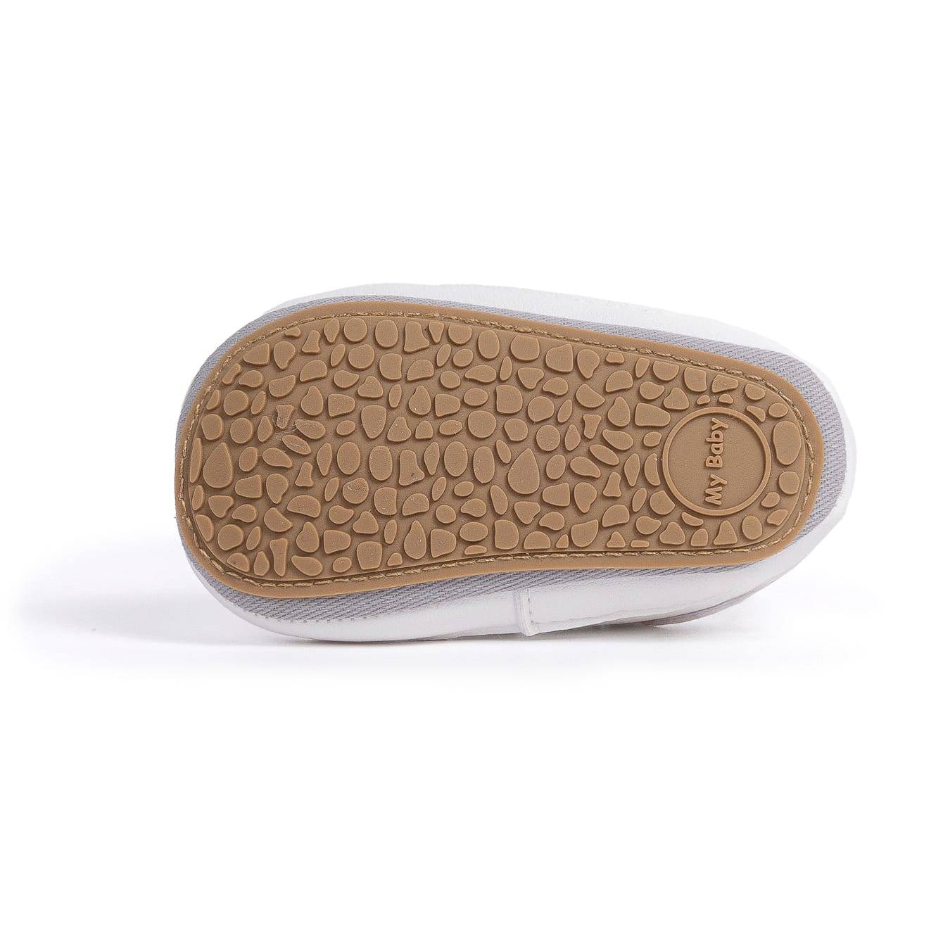 Zapatillas blancas para bebé con suela antideslizante