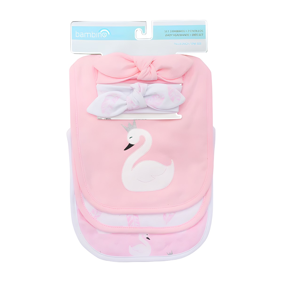baberos y cintillos para bebé niña BAMBINO