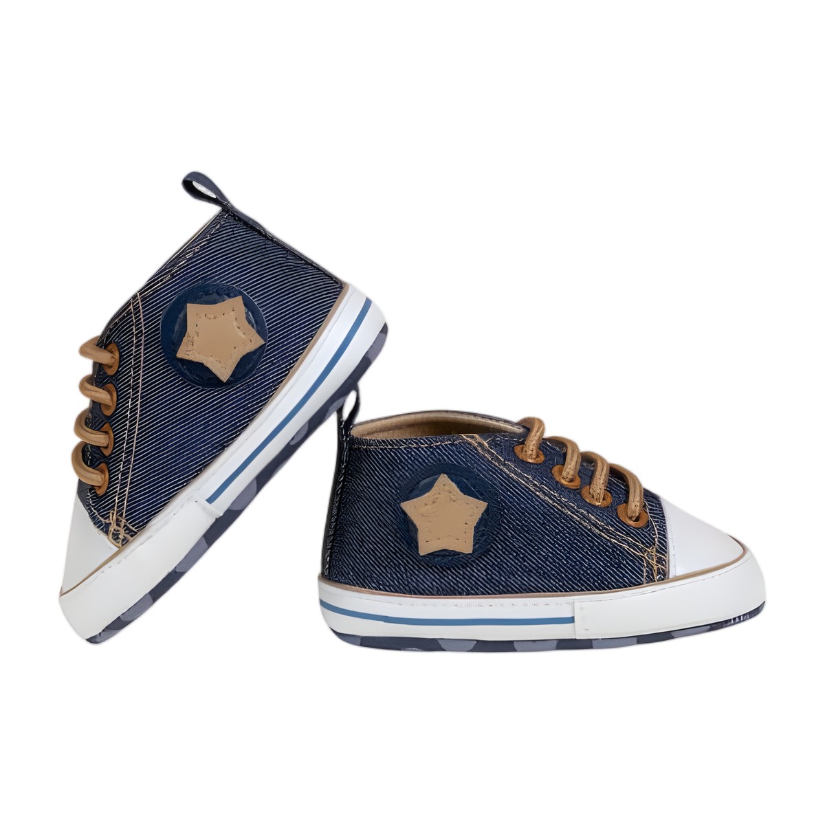 Zapatillas azules para bebé primeros pasos talla 17 y 18