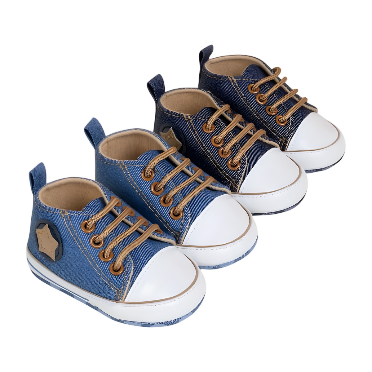 Zapatillas azules para bebé primeros pasos talla 17 y 18
