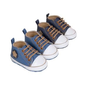 Zapatillas azules para bebé primeros pasos talla 17 y 18