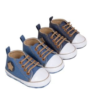 Zapatillas azules para bebé primeros pasos talla 17 y 18