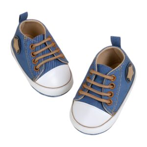 Zapatillas azules para bebé primeros pasos talla 17 y 18