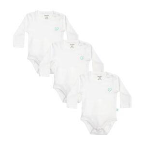 body bebé manga larga blanco algodón set 3 Bambino