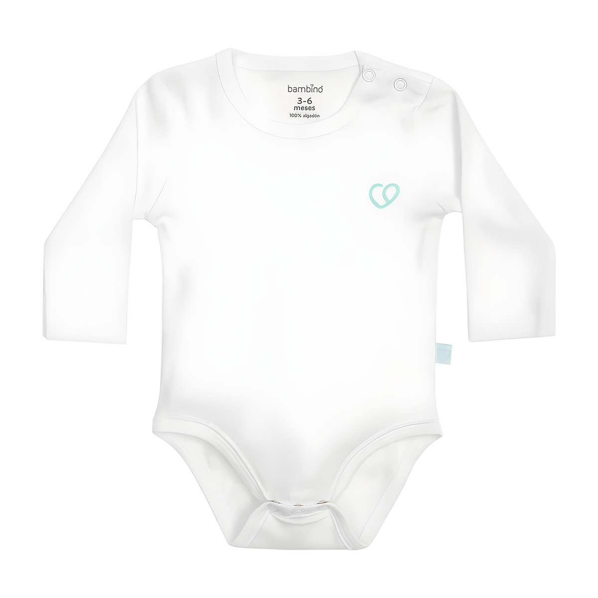 body bebé manga larga blanco algodón set 3 Bambino