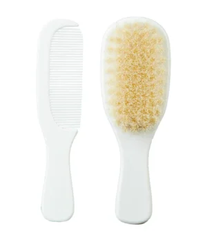 Set peine y cepillo para bebé Mininor con cerdas naturales de cabra