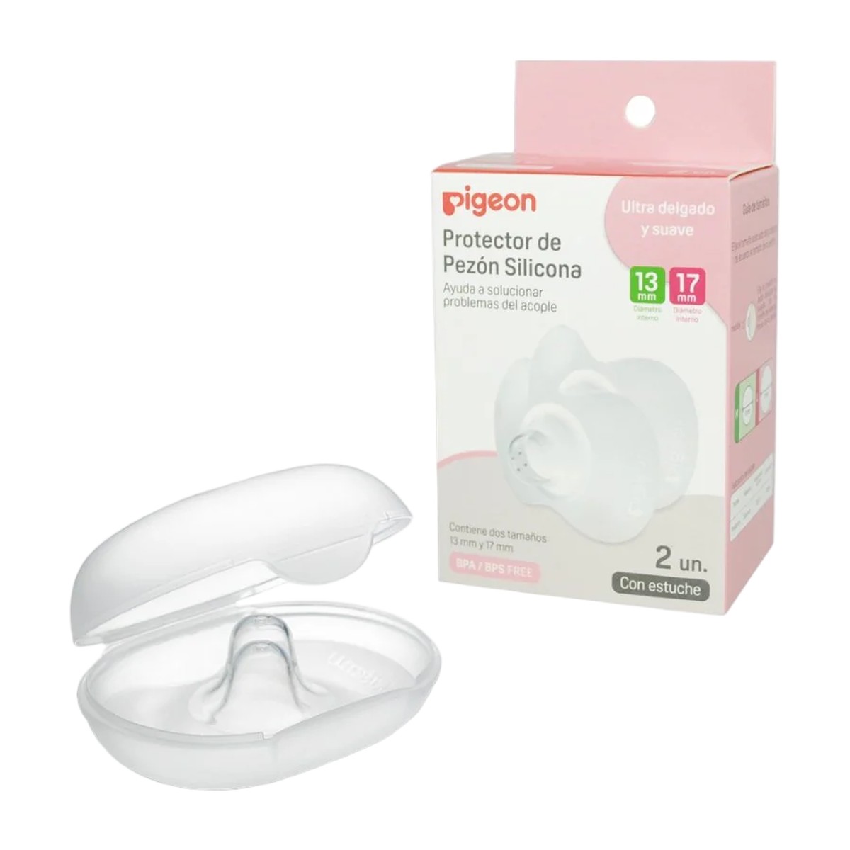 Pezonera de silicona Pigeon Talla M+L 2 uns