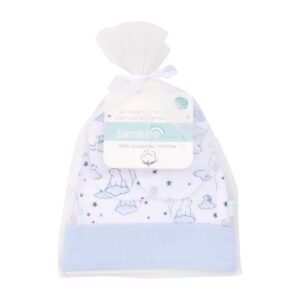Set de gorro y mitones para bebé recién nacido en bolsita de regalo para baby shower
