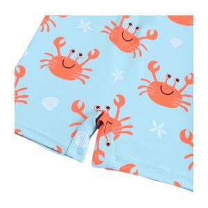 Traje de Baño Infantil Niño – Diseño Cangrejo Azul con Protección Solar UV