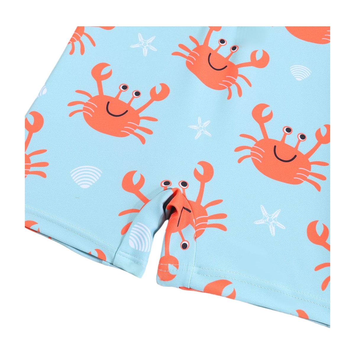 Traje de Baño Infantil Niño – Diseño Cangrejo Azul con Protección Solar UV