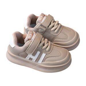 Zapatillas de Niño Beige | Tallas 23 a 27 con Velcro y Cordones