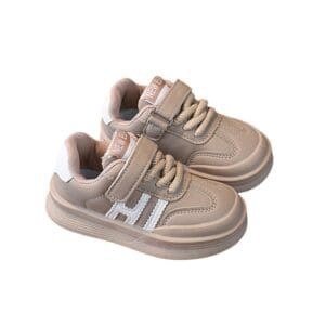 Zapatillas de Niño Beige | Tallas 23 a 27 con Velcro y Cordones