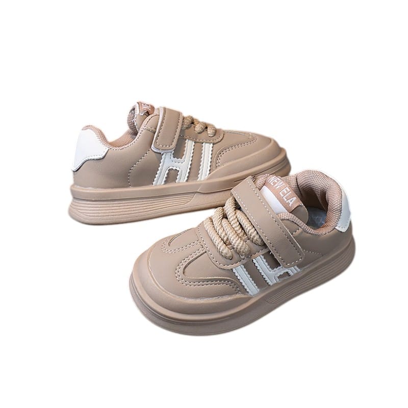 Zapatillas de Niño Beige | Tallas 23 a 27 con Velcro y Cordones