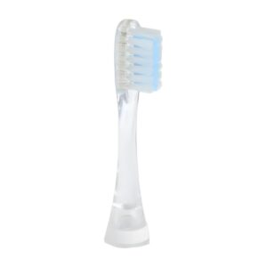 Detalle del cabezal del cepillo de dientes eléctrico Pigeon para bebé con cerdas suaves