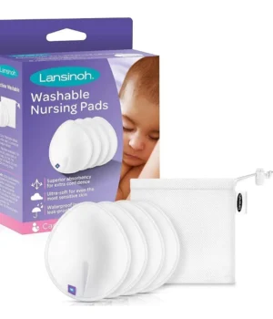 Absorbentes de leche lavables Lansinoh 4 piezas – discos de lactancia ultra suaves y reutilizables