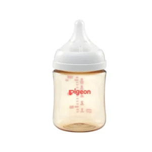 Tetina de silicona flujo lento de la mamadera Pigeon Softouch PPSU 160 ml anticólicos.
