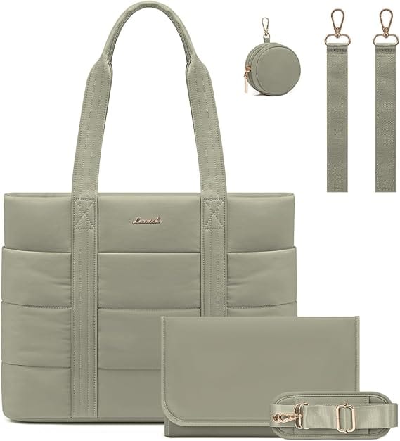 bolso-maternañ-puffer-emma-verde Bolso maternal Puffer Emma color verde con cambiador y porta chupete