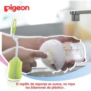 Cepillo giratorio con esponja Pigeon para limpiar mamaderas