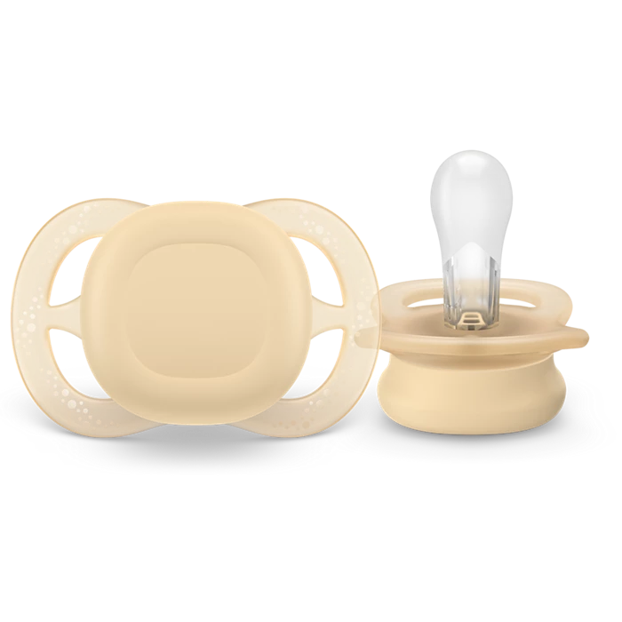 Chupete Philips Avent Ultra Start color amarillo suave para recién nacidos