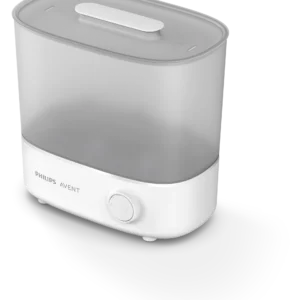 Esterilizador eléctrico Philips Avent en cocina moderna, ciclo de vapor activo