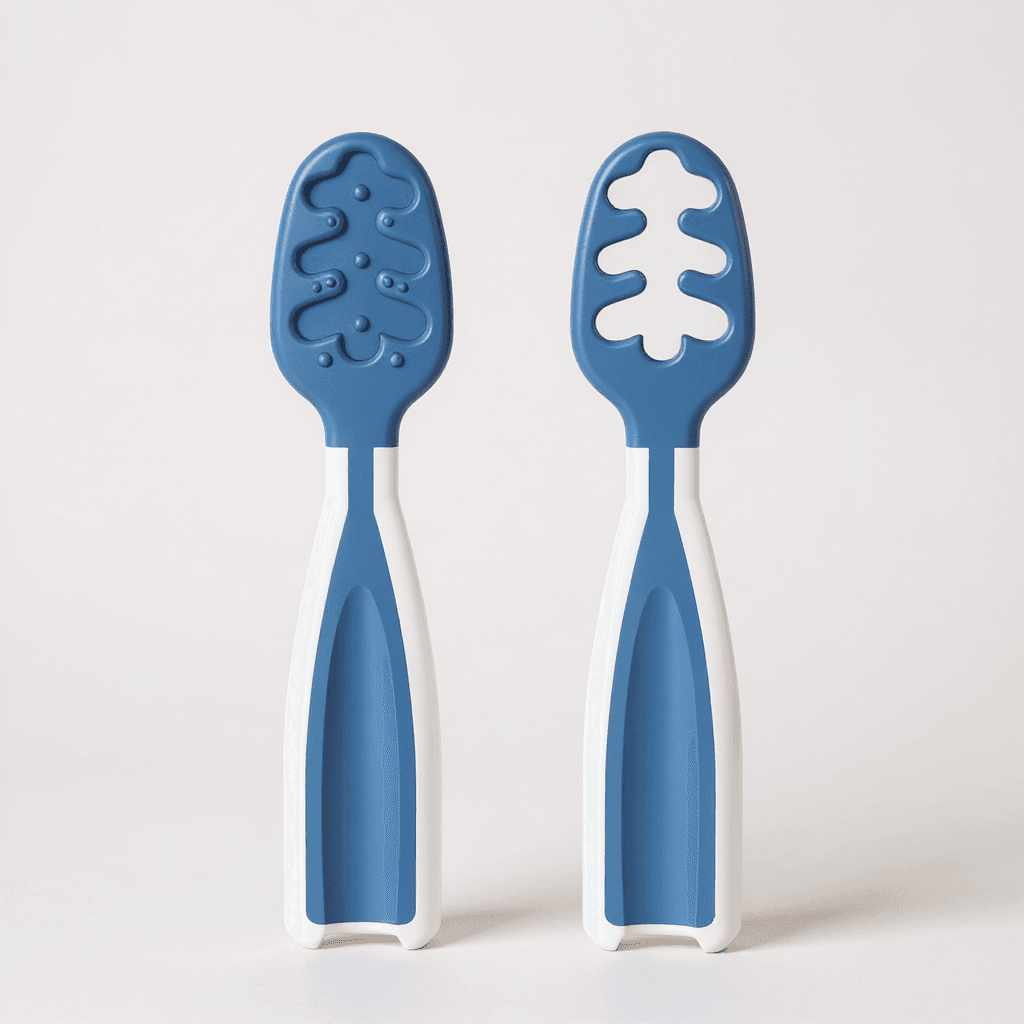 Cucharas de silicona de grado alimenticio para bebé SensiBlue
