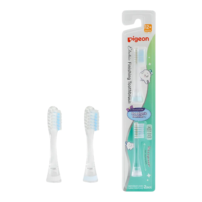 Repuesto de cabezales originales para cepillo de dientes eléctrico Pigeon – Pack de 2 unidades para bebé 12 meses