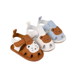 sandalias de bebé color con diseño de osito, talla 11 y 12 cm