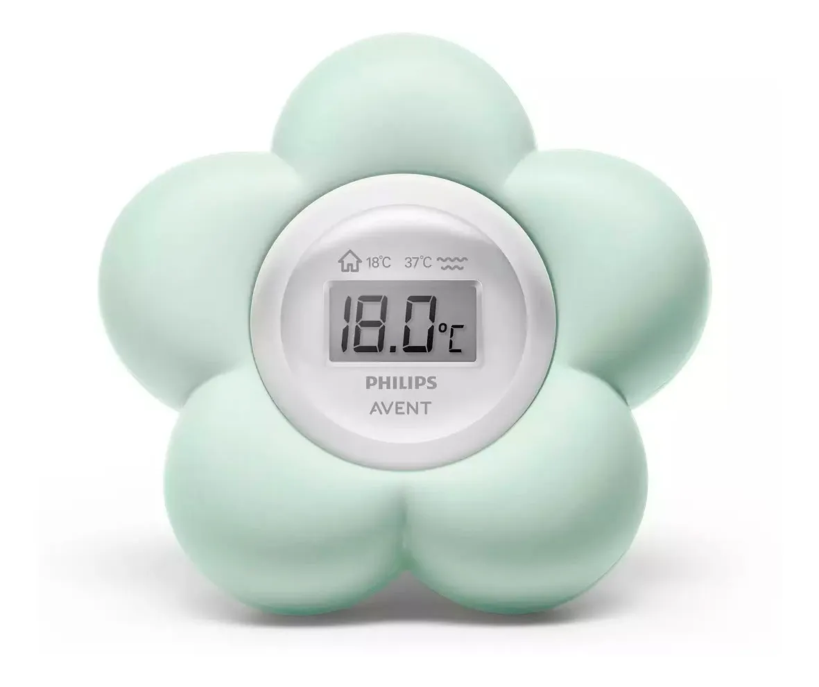 Termómetro de baño y habitación Philips Avent con pantalla digital encendida