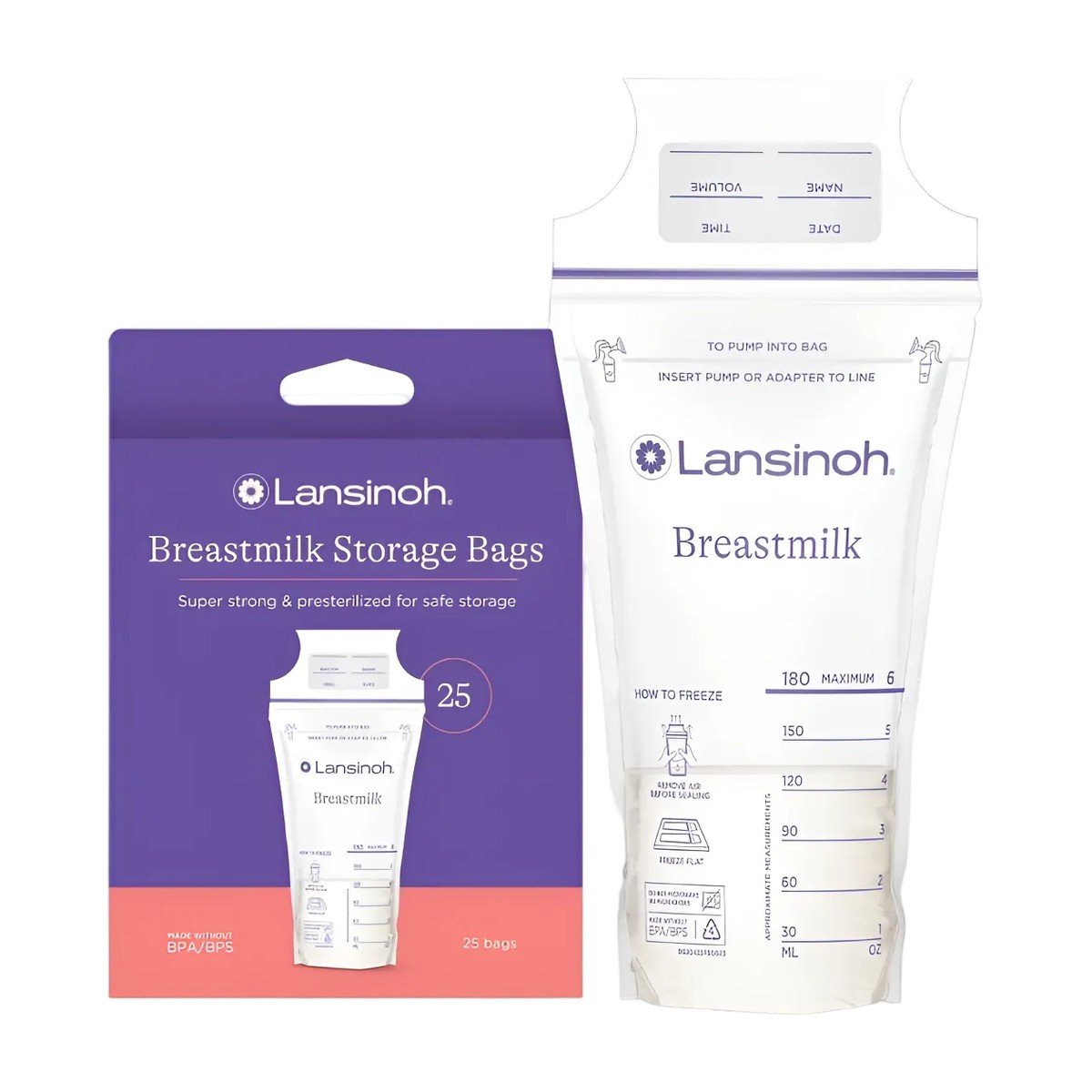bolsas almacenamiento leche materna lansinoh pack 25 unidades