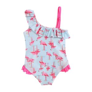 enterito de baño infantil con flamencos diseño un hombro