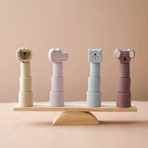animales-madera-pastel-balancín-juego-educativo