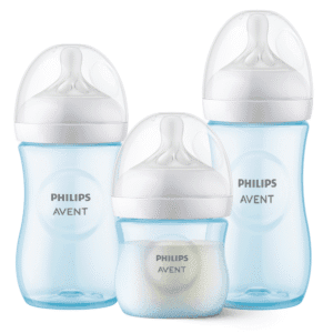 Set Triple Mamaderas Philips Avent Natural Response – Azul (125 ml + 260 ml + 330 ml)