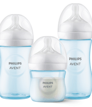 Set Triple Mamaderas Philips Avent Natural Response – Azul (125 ml + 260 ml + 330 ml)