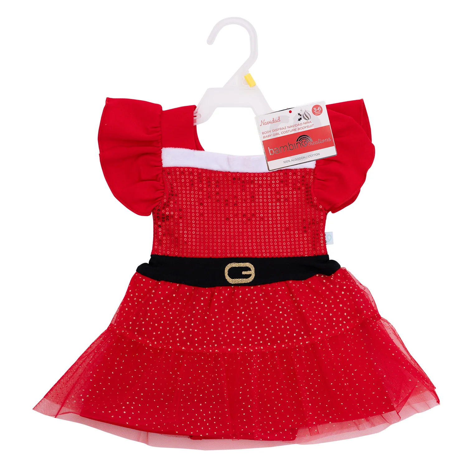 vestido de navidad para bebé pascuera Bambino