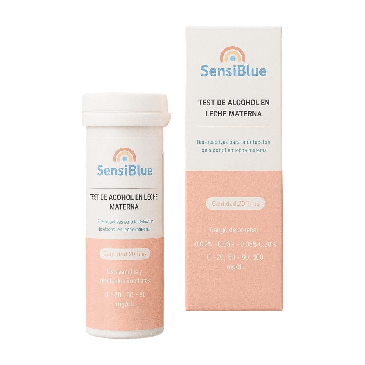 Test de Alcohol en Leche Materna SensiBlue | 20 Tiras