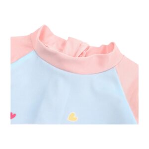 detalles cuello traje de baño niña upf50 una pieza con sombrero protección solar