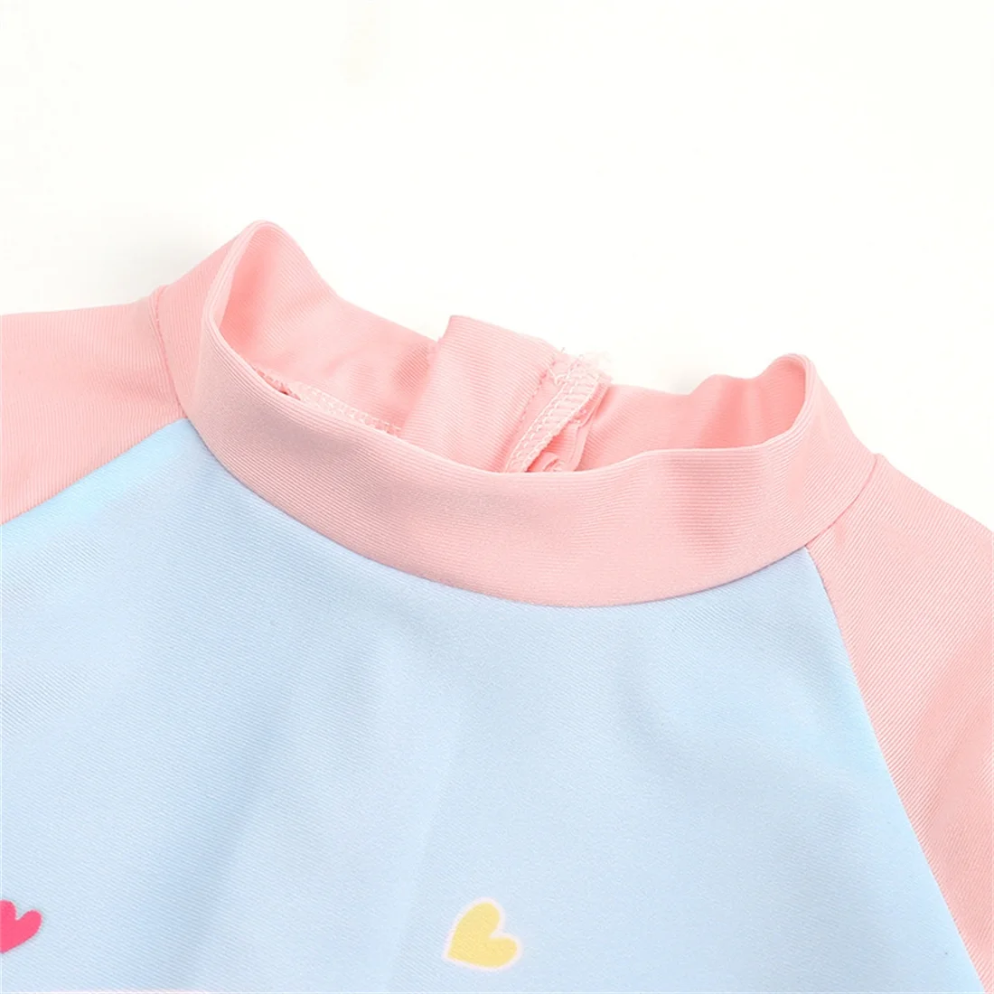 detalles cuello traje de baño niña upf50 una pieza con sombrero protección solar