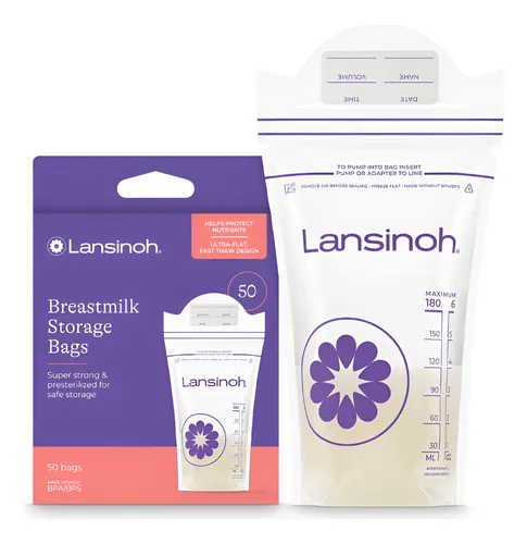 bolsas de almacenamiento de leche materna lansinoh pack 50 unidades
