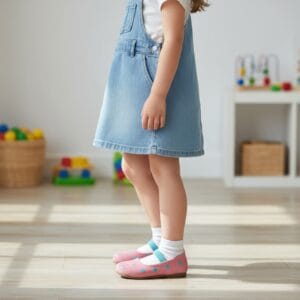 Zapatito Mary Jane niña Rosa con lunares