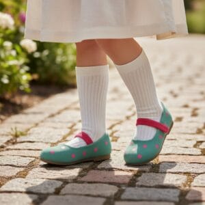 Zapatito Mary Jane niña verde