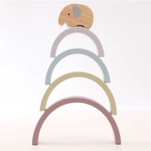 Arco de equilibrio con animales Montessori – juguete de madera educativo