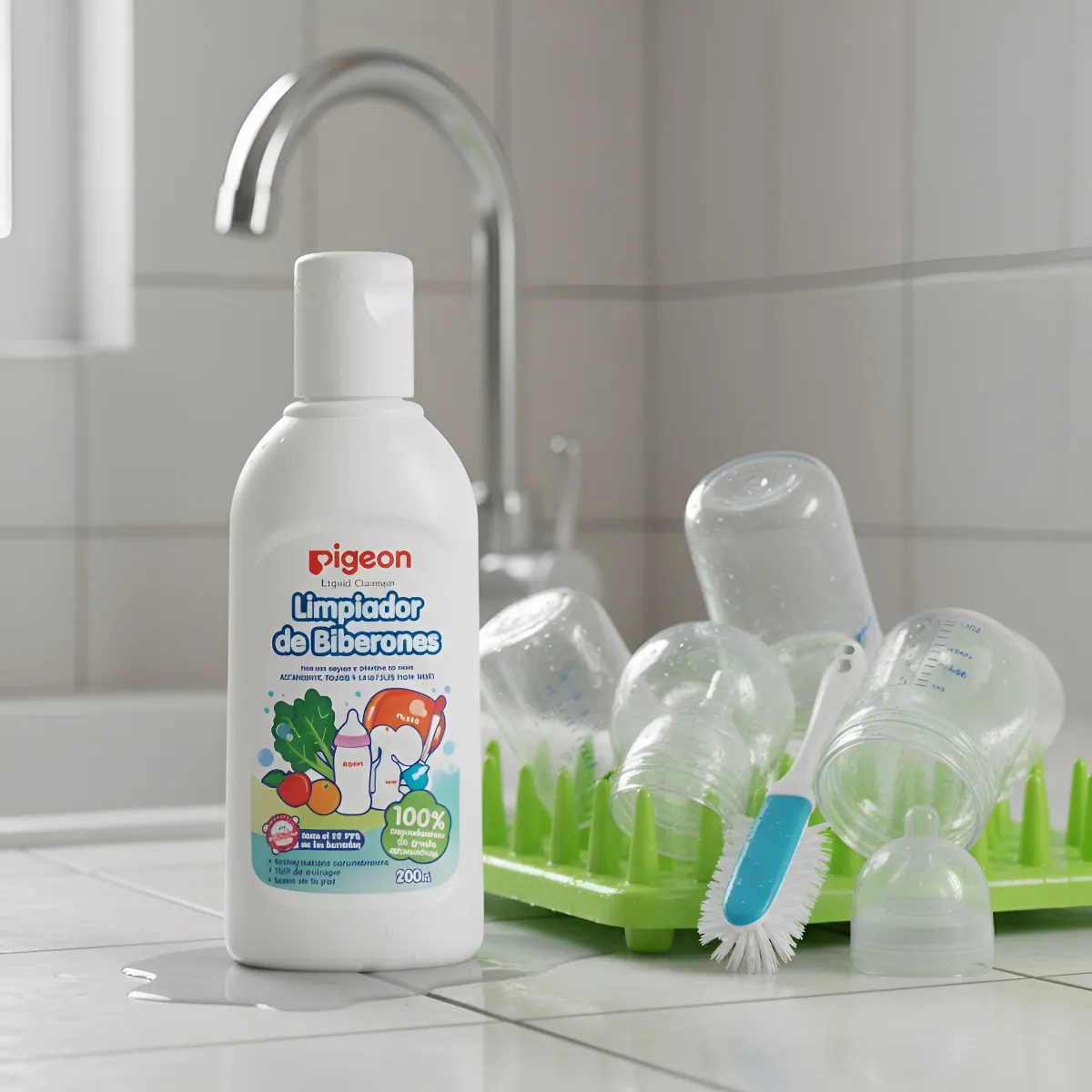 limpiador de mamaderas pigeon 200ml