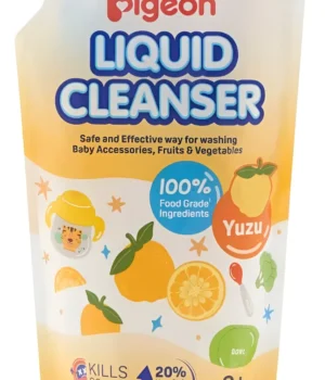 Limpiador de biberones Pigeon Yuzu recarga 650 ml – elimina bacterias, seguro para bebés