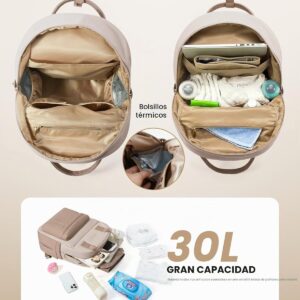mochila maternal olivia beige 2