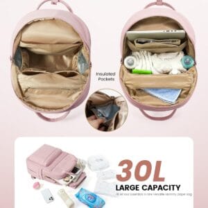 Mochila maternal premium de 30 litros, ligera, impermeable