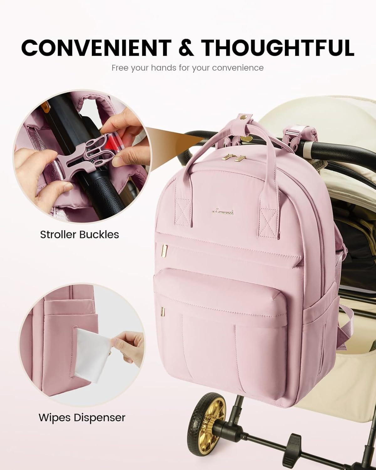 Mochila maternal premium de 30 litros, ligera, y moderna