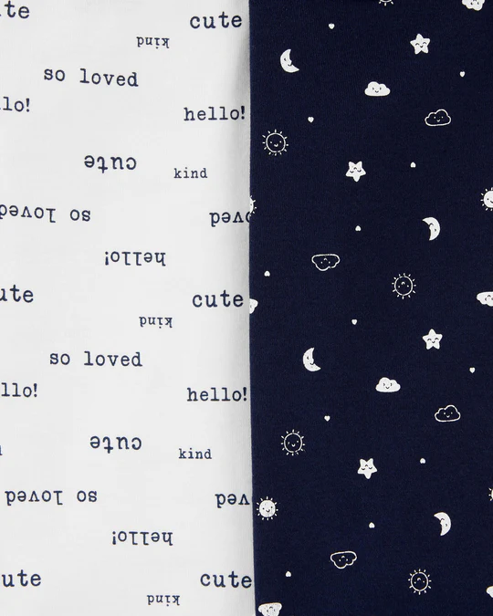 set Bodys Algodon 5 unid celeste 2