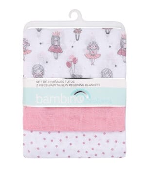tuto de muselina para bebé 100% algodón set 3 diseños 72x72 Bambino