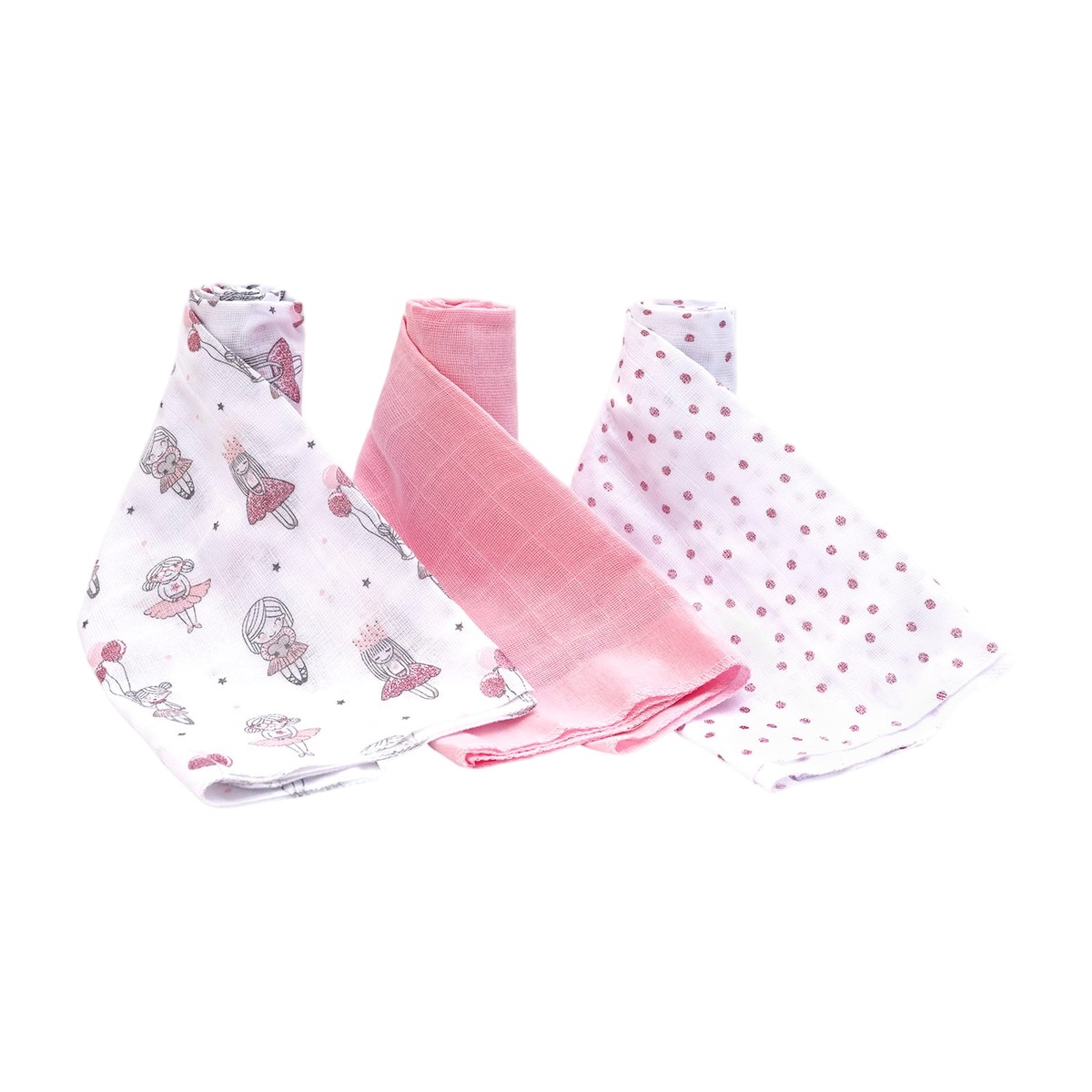 tuto de muselina Bambino para bebé 100% algodón set 3 diseños 72x72